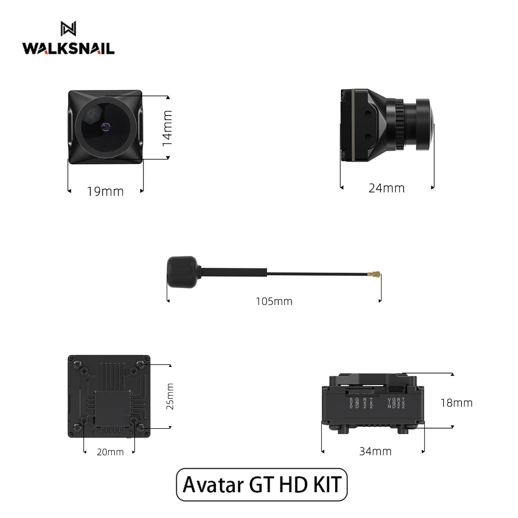 Walksnail Avatar GT HD KIT 2W  - Drone Racing Vtx บทวิจารณ์และราคา