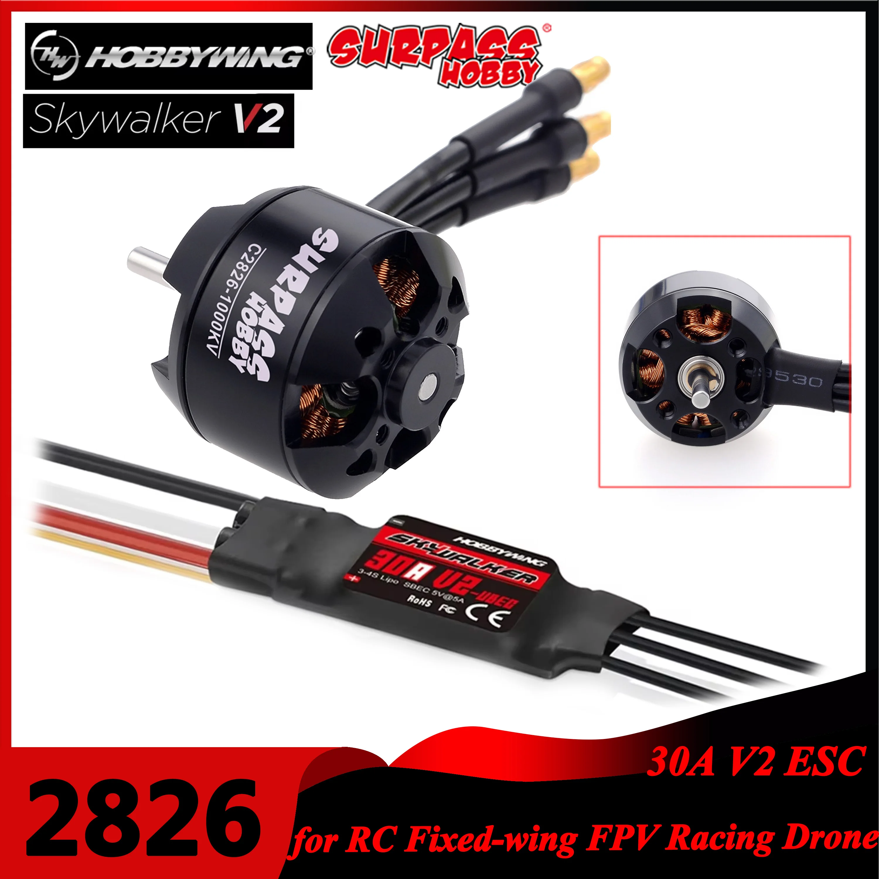 Surpass Hobby 2826 1000KV 1350 - Drone Racing Esc บทวิจารณ์และราคา