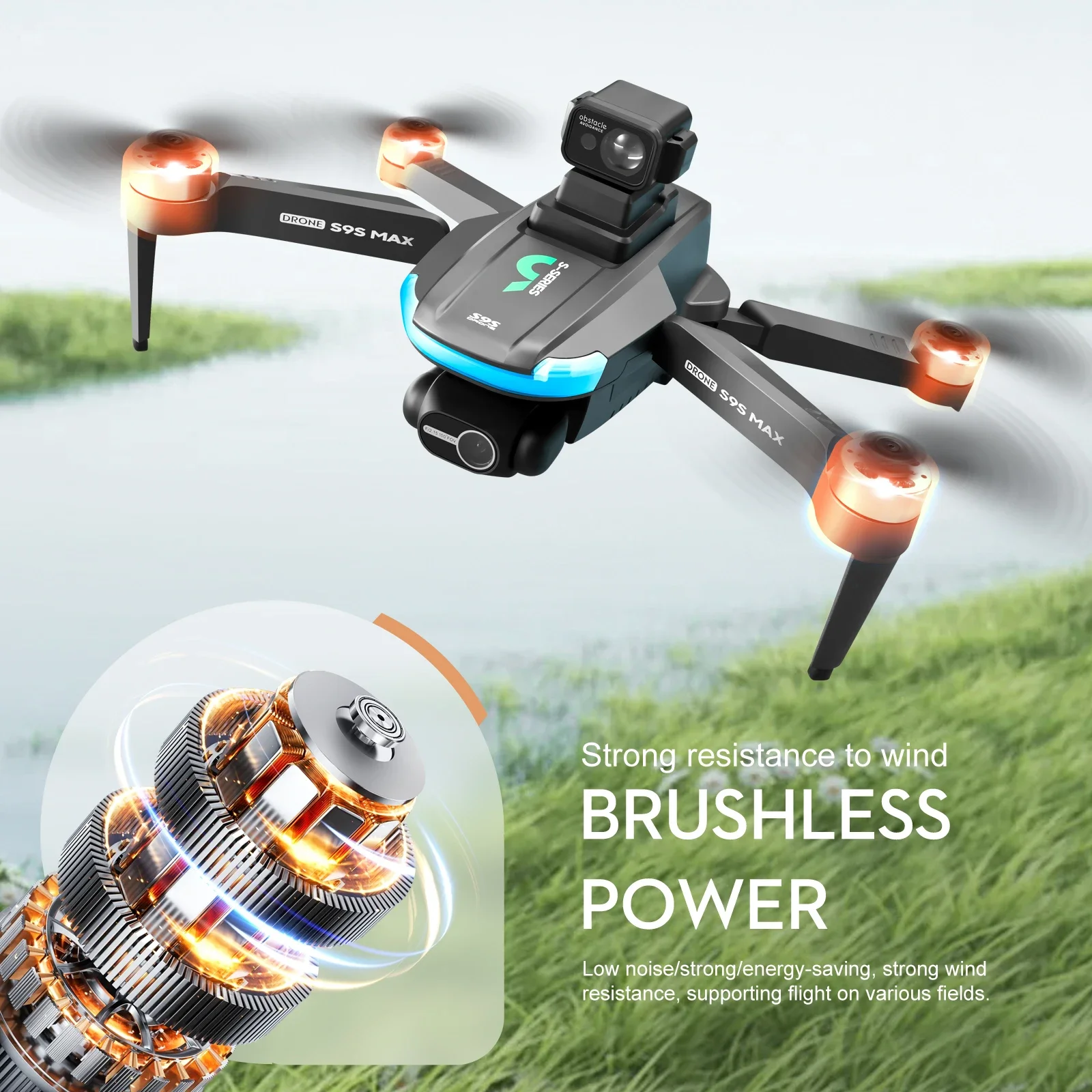 ใหม่S9S MAX MINI Drone 4K 2 แก - Drone Racing Camera บทวิจารณ์และราคา