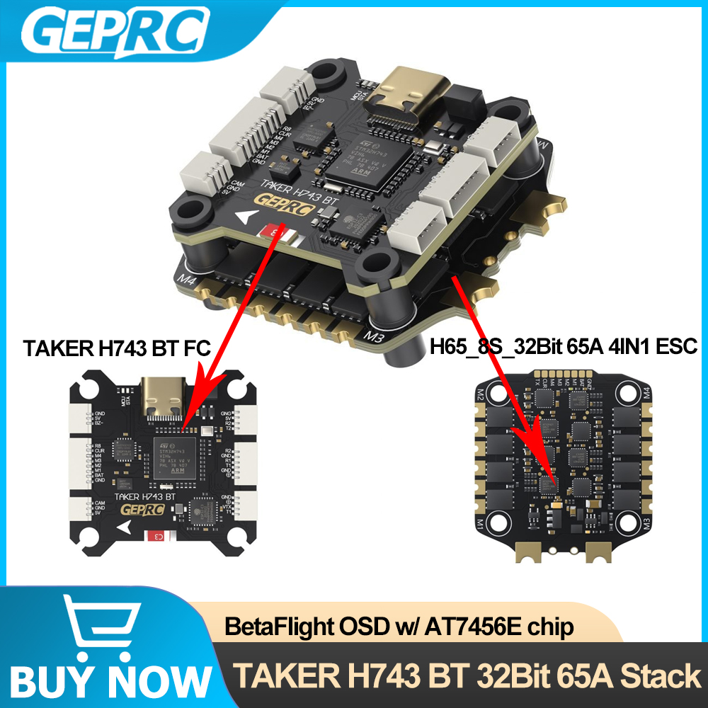 GEPRC TAKER H743 BT 32Bit 65A  - Drone Racing Esc บทวิจารณ์และราคา