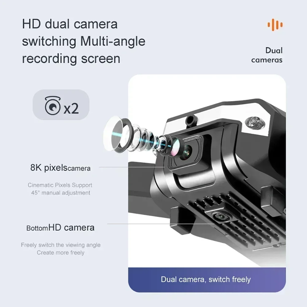 โดรน G6 pro พร้อมกล้องคู่ 8K 5 - Drone Racing Camera บทวิจารณ์และราคา